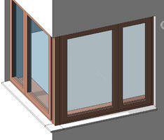 Corner window from two simple