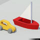 Toy Boat and Car