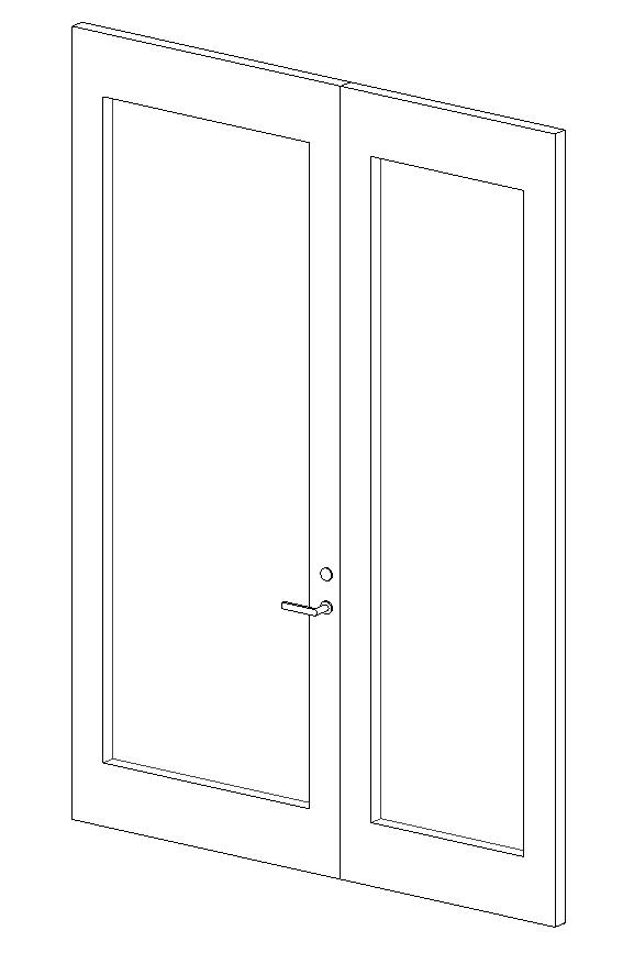 RevitCity.com | Object | Curtain Wall - Swinging Pair Doors