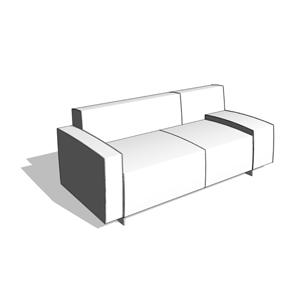 RevitCity.com | Object | Boxplay Two Seat Settee Sofa - HighTower