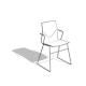 Four Cast Line Stacking Sled Base Cafeteria Chairs - HighTower