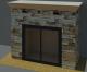 Stone fireplace