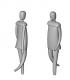 Person walking -very simple 3D gestural form