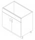 AWI 152 - Base Cabinet - False front, 2 Door