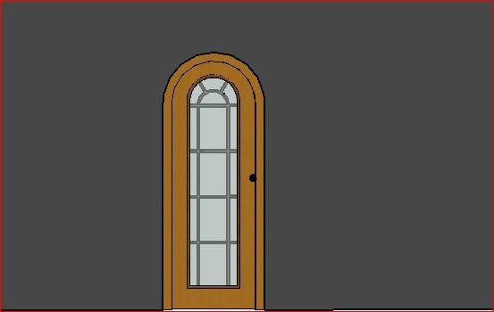 Arched French External Door