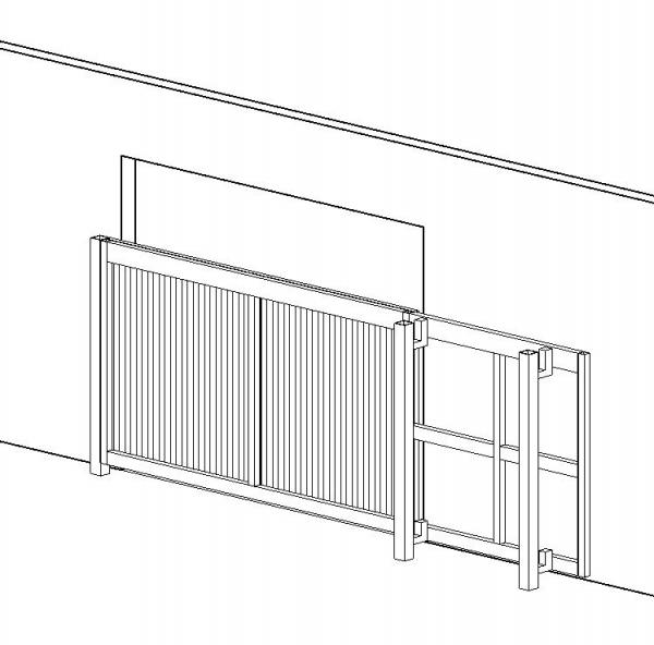 Gate - Sliding Cantilever - Metal Panel