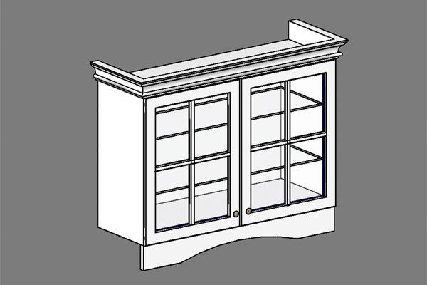 upper cabinet double door with Glass