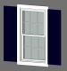 Double Hung Window with Shutters