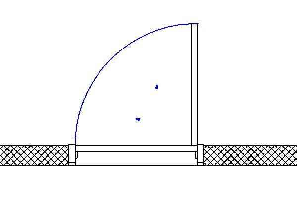 Flush Single Door - Adj Swing