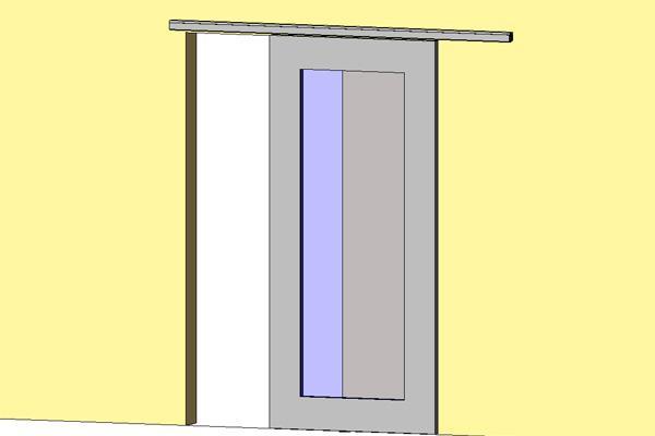 single panel sliding door w/hafele hrdw parametric