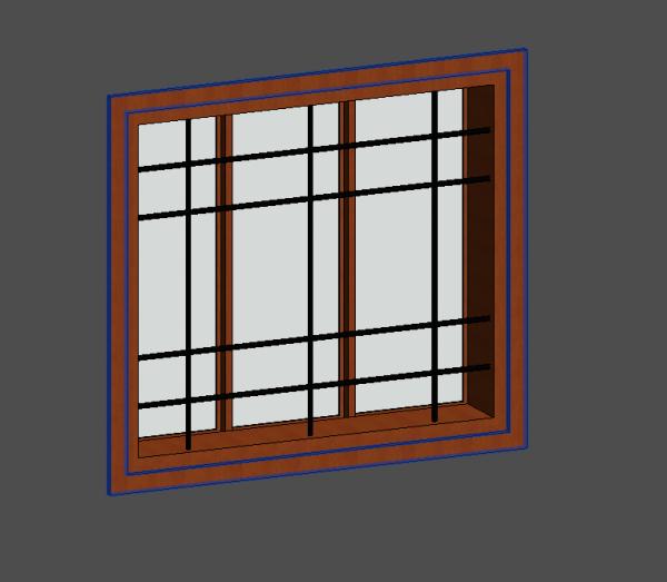 window with grill