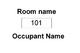 Room Tag with Occupant