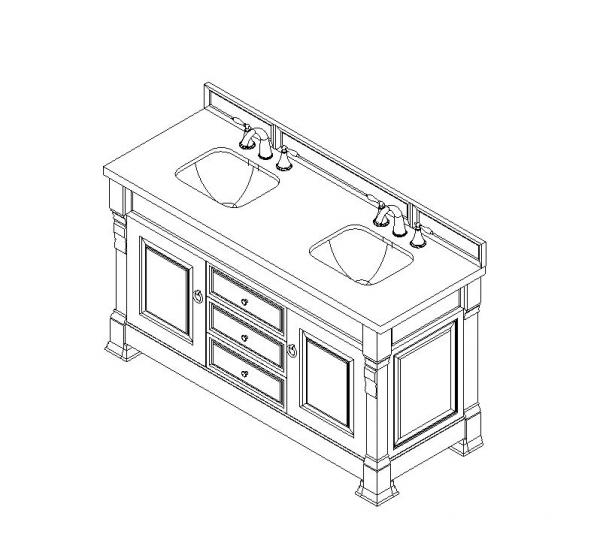 Brookfield 60" Double Bathroom Vanity