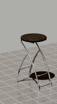 nice bar stool - parametric material finish