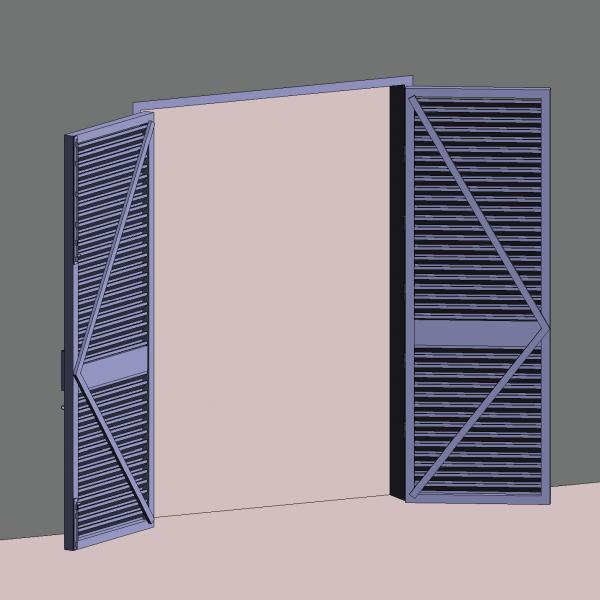 Parametric Open-able Louvred Double Door