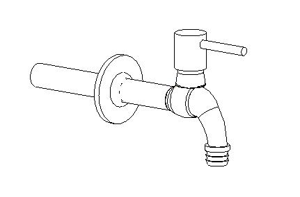 Wall Based Bib Tap w Hose Connector (without MEP fixtures)