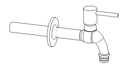 Wall Based Bib Tap w Hose Connector (without MEP fixtures)