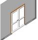 Double Pocket Door With Glass