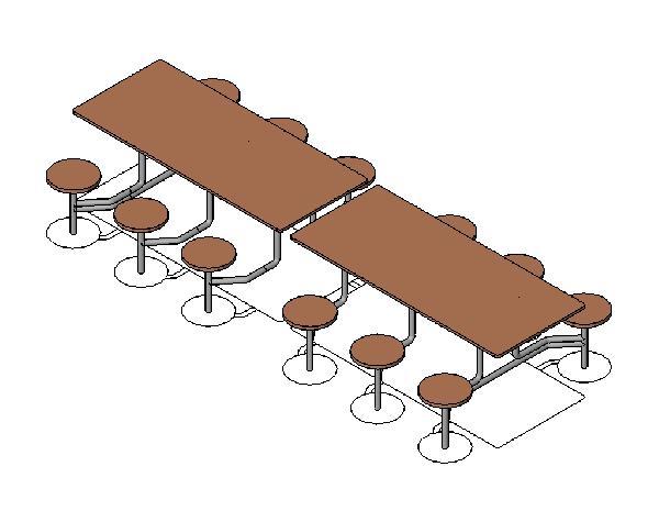 Mobile Stool Table