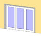 ICU Sliding door 3 panel SX-SX-SO