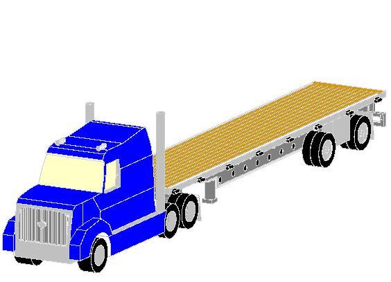semi truck flatbed trailer