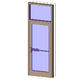 Single Exterior Aluminum Door with Transom