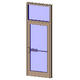 Single Interior Aluminum Door with Transom