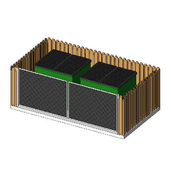 Wood Dumpster Enclosure