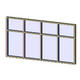 Aluminum Exterior Window - 4 wide x 2 high