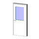 HM Frame Door - Exterior Single with Half Lite