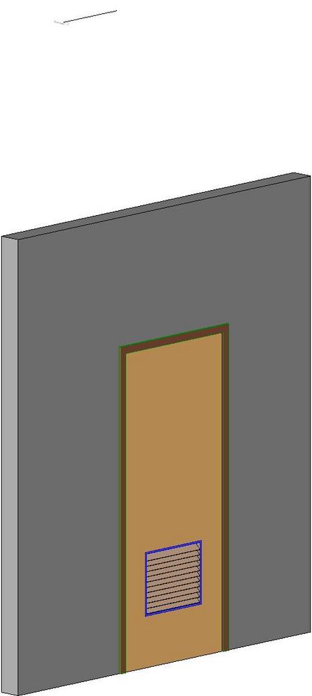 Door Single Flush with Vent