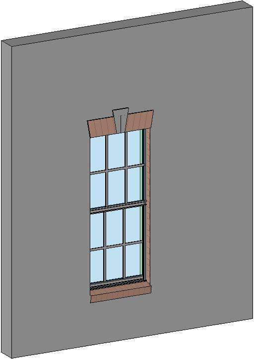 Single Hung Aluminum Window at Brick