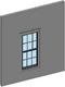 Single Hung Aluminum Window w/ Trim