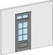 3/4 lite door and transom