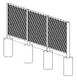Fence with louver screen panels