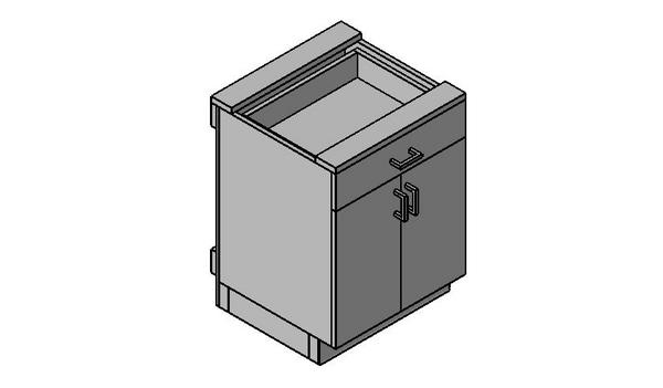 Parametric Casework - Cabinet - Base - 2 Doors - 1 Drawer