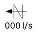 Mechanical Ventilation Symbol With LEFT Arrow.